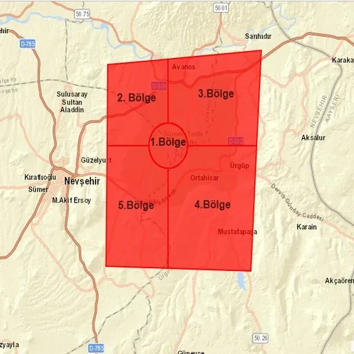 Mapa Oficial de la Zona de Vuelo de Globos en Capadocia – SHGM